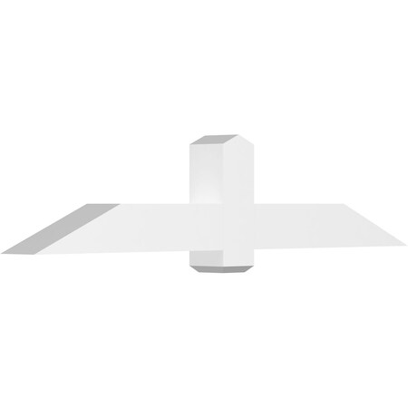Ekena Millwork Eugene Architectural Grade PVC Gable Bracket, 72"W x 15"H x 6"D x 6"F, 5/12 Pitch GBP072X15X0606EUG00